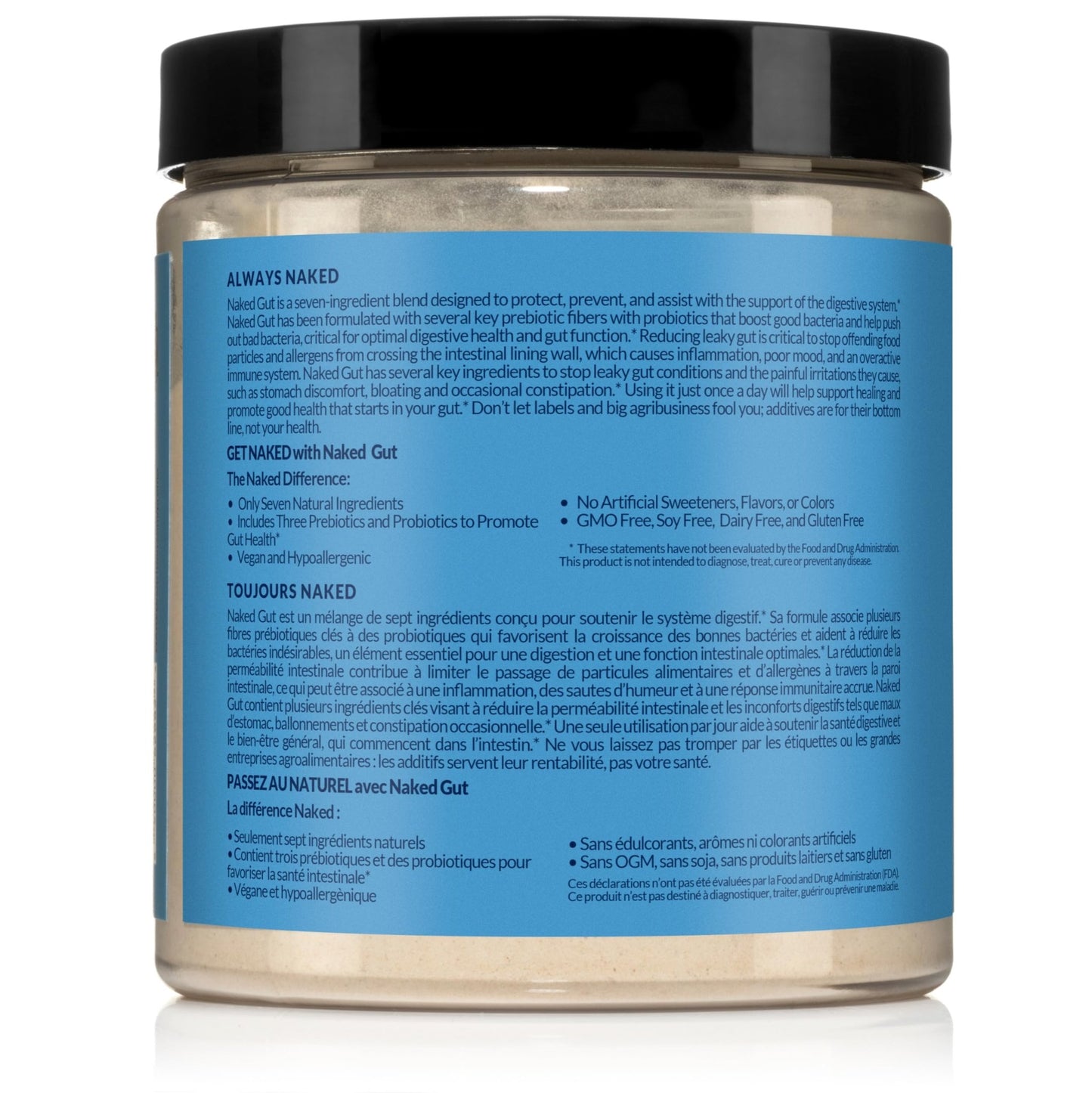 NAKED Gut - Daily Gut Health Supplement - Natural Gut Health Powder for Gut Cleanse, Digestive Support, GMO-Free, Soy-Free, Gluten-Free, - dailyvitalstore