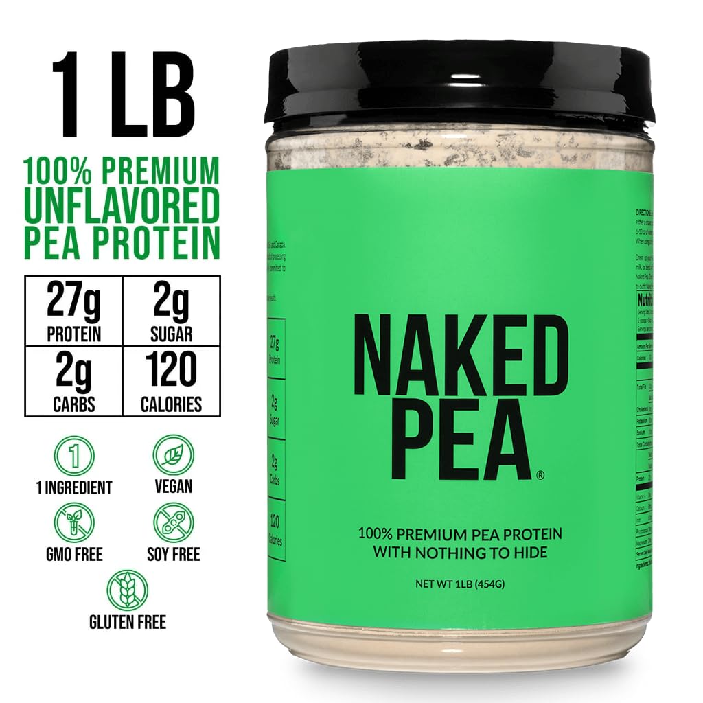 NAKED Pea - Pea Protein Isolate - Plant Based, Vegetarian & Vegan Protein. NSF Certified, Easy to Digest, Non-GMO, No Lactose - dailyvitalstore