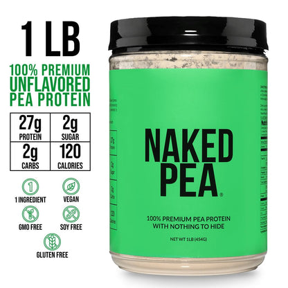 NAKED Pea - Pea Protein Isolate - Plant Based, Vegetarian & Vegan Protein. NSF Certified, Easy to Digest, Non-GMO, No Lactose - dailyvitalstore