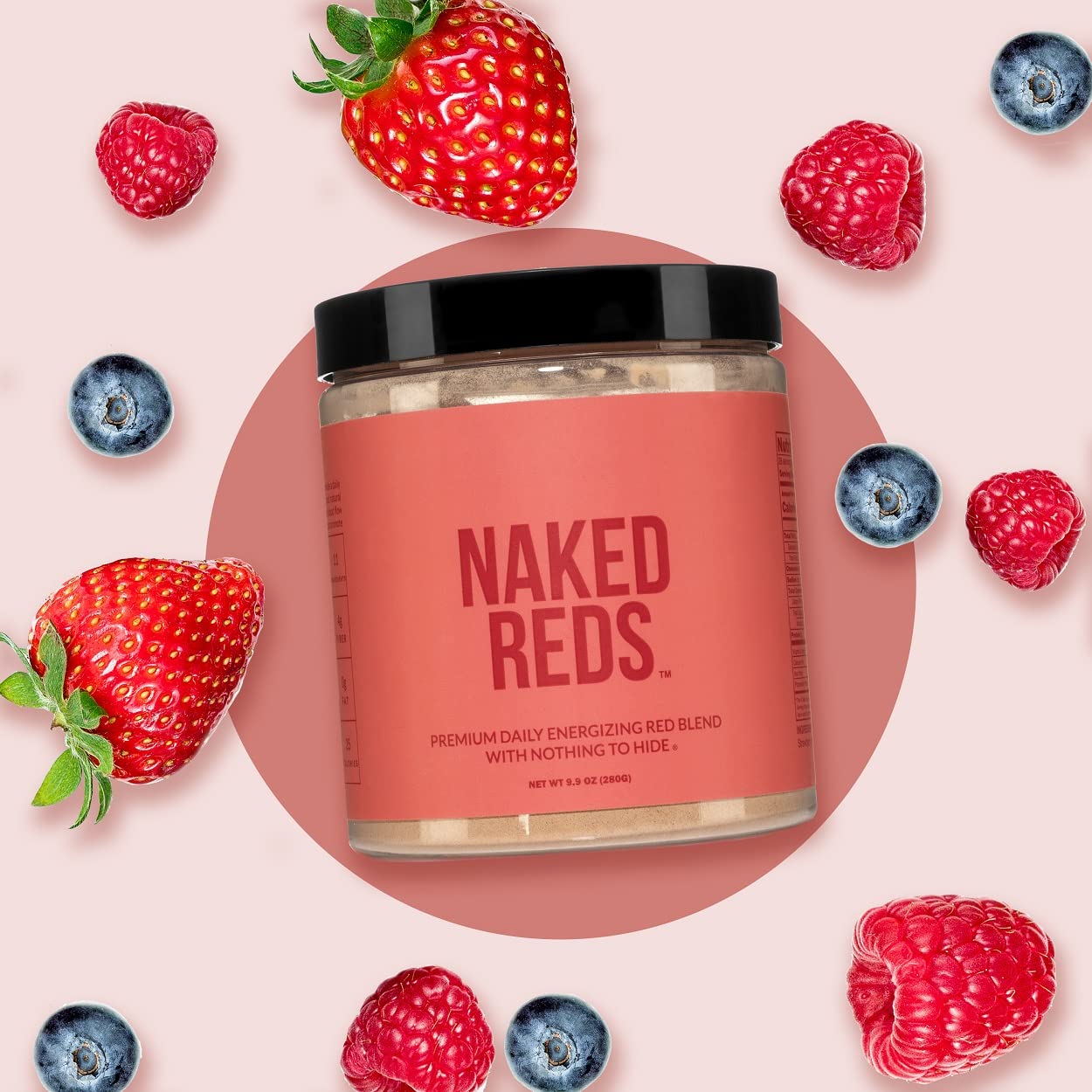 NAKED Reds Superfood Powder - Healthy, Energizing Polyphenol Fruit Powder Mix, No Fillers, No Additives, Vegan, Non-GMO, Gluten Free - 28 Servings - dailyvitalstore