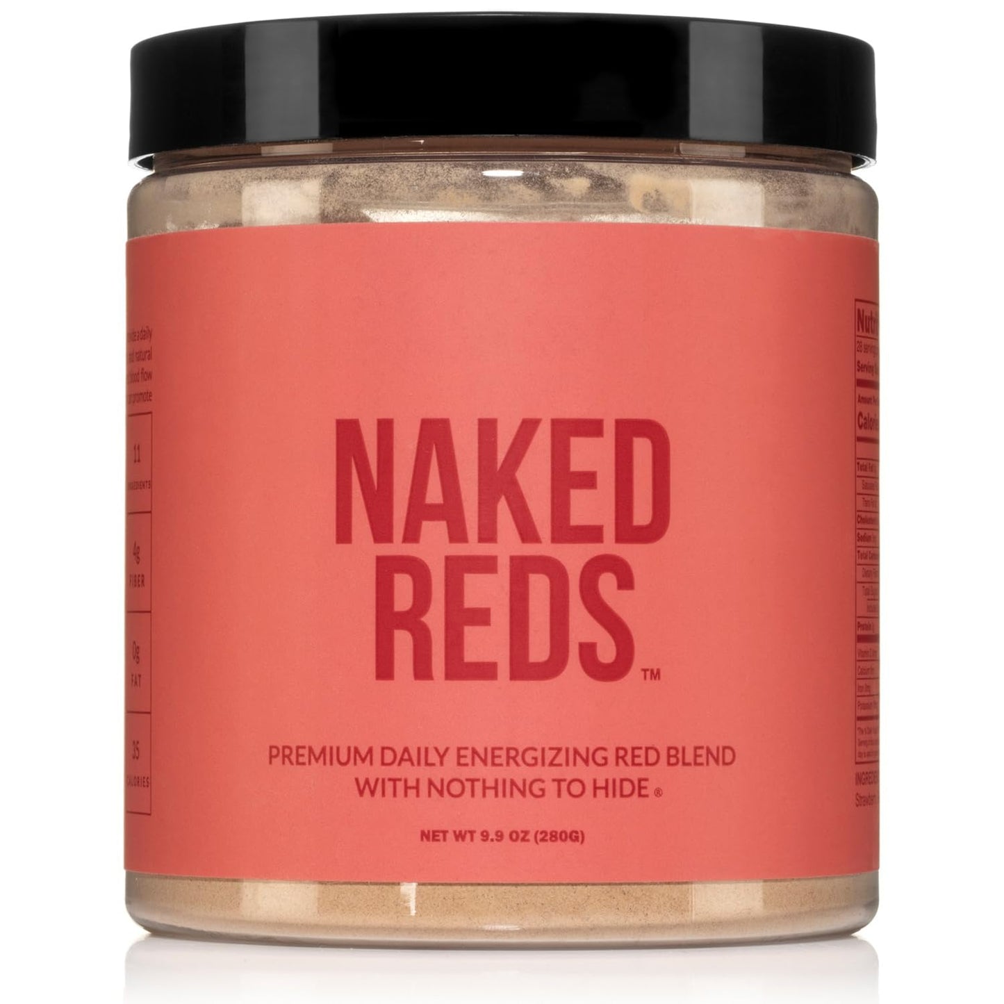 NAKED Reds Superfood Powder - Healthy, Energizing Polyphenol Fruit Powder Mix, No Fillers, No Additives, Vegan, Non-GMO, Gluten Free - 28 Servings - dailyvitalstore