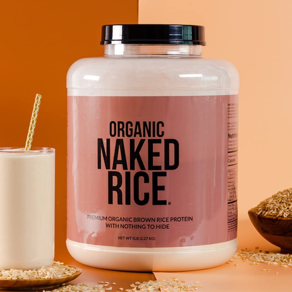 NAKED Rice 1Lb - Organic Brown Rice Protein Powder - Vegan Protein Powder, GMO Free, Gluten Free & Soy Free. Plant-Based Protein, - dailyvitalstore