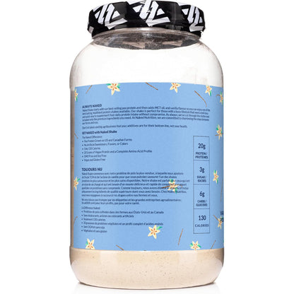 NAKED Shake - Vanilla Protein Powder - Plant Based Protein Shake with Mct Oil, NSF Certified, Gluten-Free, Soy-Free, No Gmos Or Artificial Sweeteners - 30 Servings - dailyvitalstore