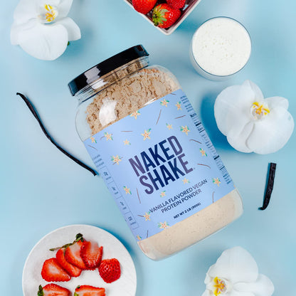 NAKED Shake - Vanilla Protein Powder - Plant Based Protein Shake with Mct Oil, NSF Certified, Gluten-Free, Soy-Free, No Gmos Or Artificial Sweeteners - 30 Servings - dailyvitalstore