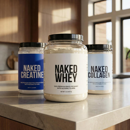 NAKED Whey 2LB 100% Grass Fed Whey Protein Powder - Only 1 Ingredient, Unflavored Whey Protein, NSF Certified, Undenatured, Gluten Free, - dailyvitalstore