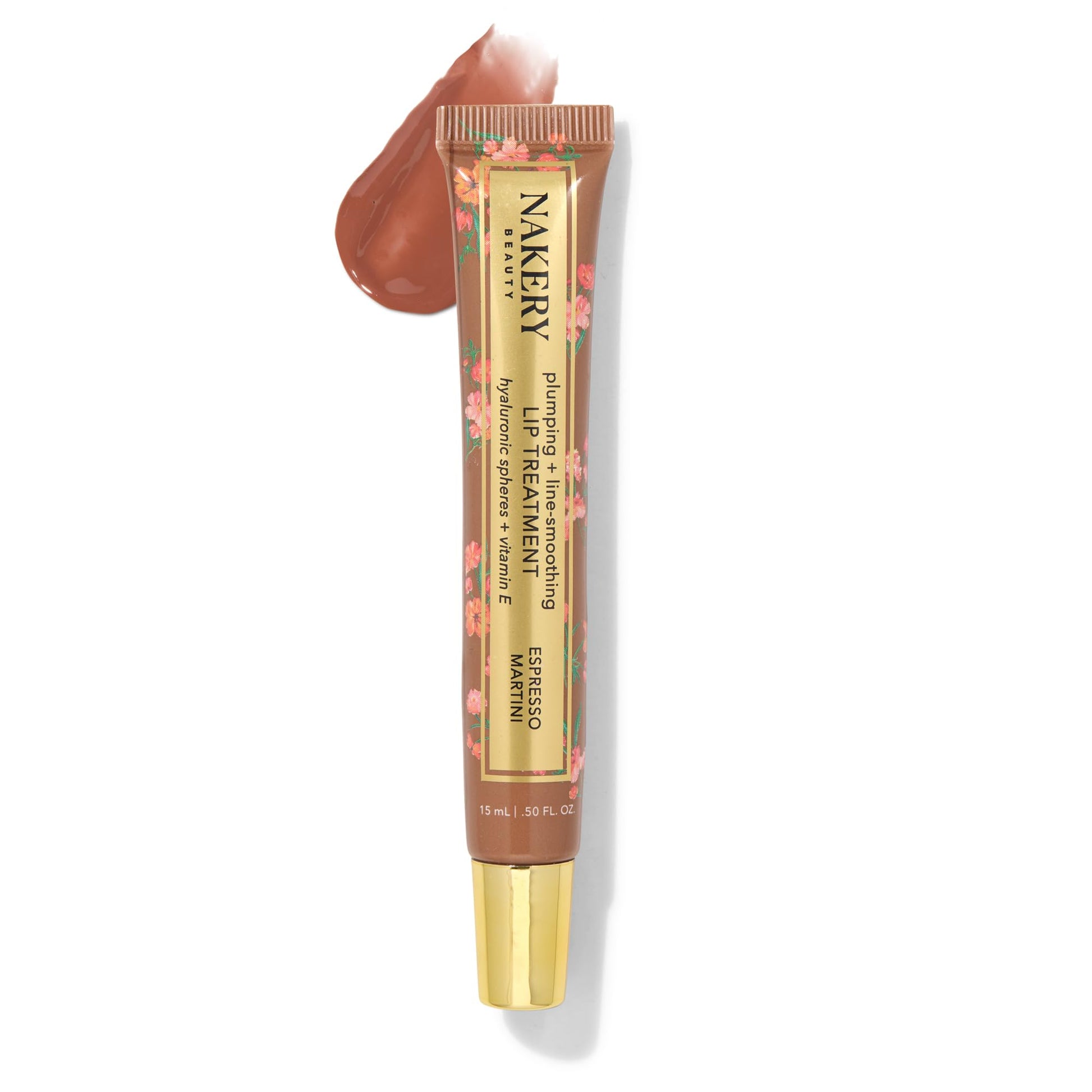 Nakery Plumping Lip Treatment for Dry Cracked Lips - Line Smoothing Lip Plumper for Women with Hyaluronic Acid Serum for Lips - Non Sticky Lip Gloss Plumper for Petal Soft Lips – Espresso Martini - dailyvitalstore