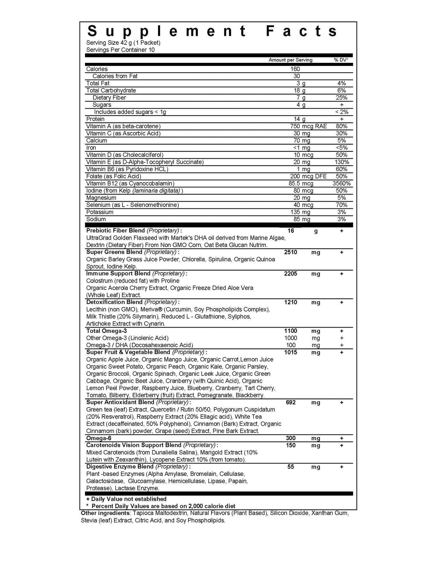 NanoMeal Plant-Based All-in-One Nutrition | Superfood Meal Replacement Powder | Tropical Fruit Blend | 10 Servings | Protein, Greens & Omega for Gut & Immune Support - dailyvitalstore