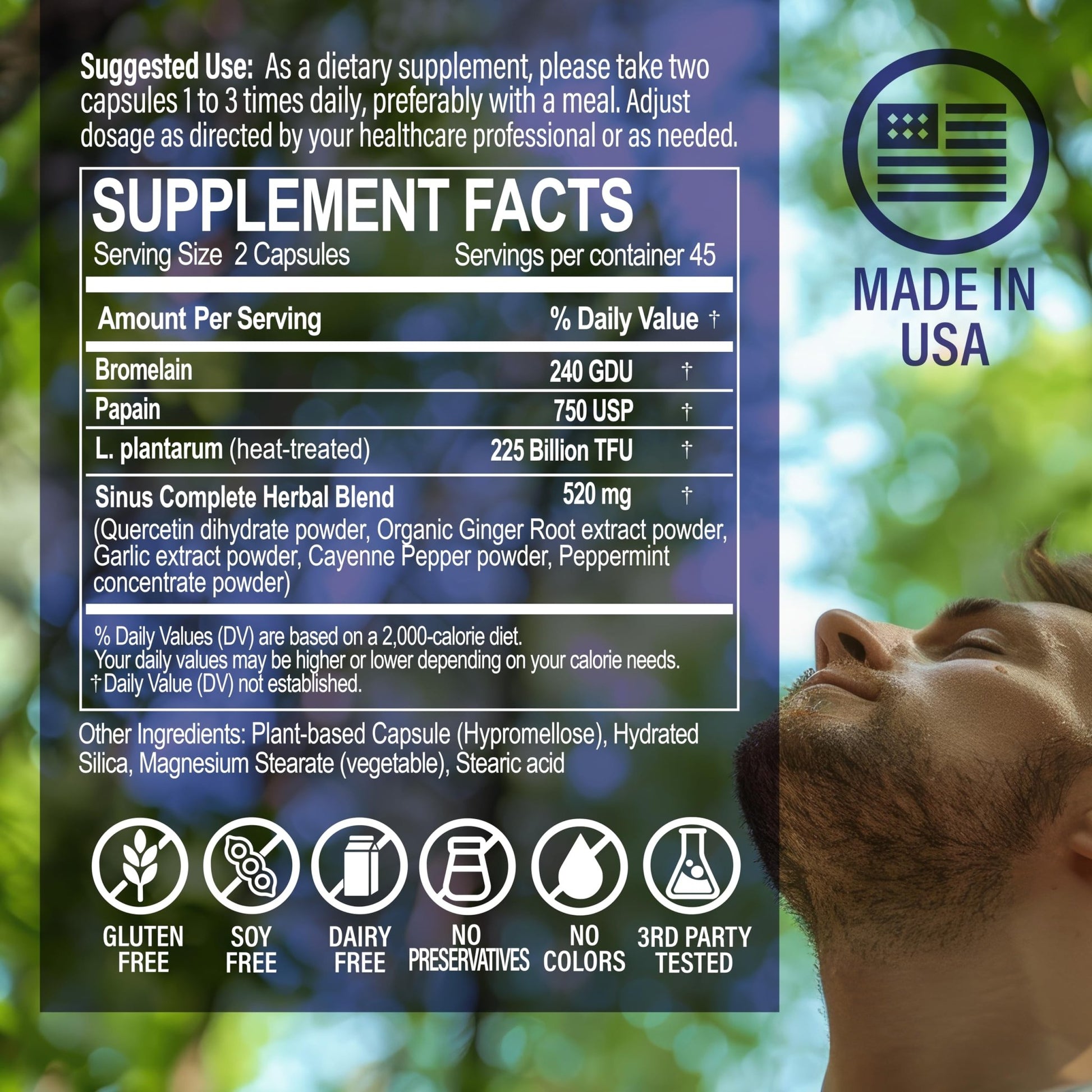 NANOWELL Sinus Biome All-Day Formula Dietary Supplement, 90 Vegetarian Capsules, 225 Billion TFU for Nasal, Sinus, Respiratory Support - dailyvitalstore