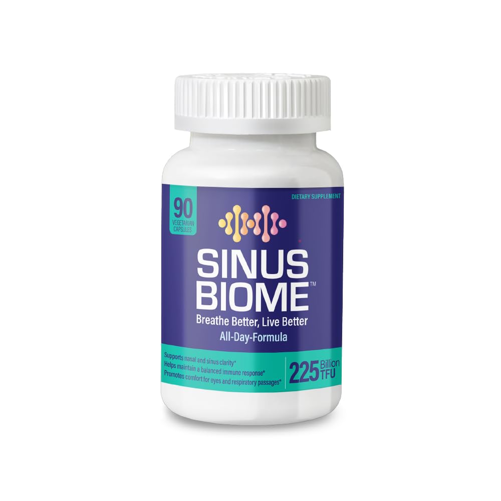 NANOWELL Sinus Biome All-Day Formula Dietary Supplement, 90 Vegetarian Capsules, 225 Billion TFU for Nasal, Sinus, Respiratory Support - dailyvitalstore