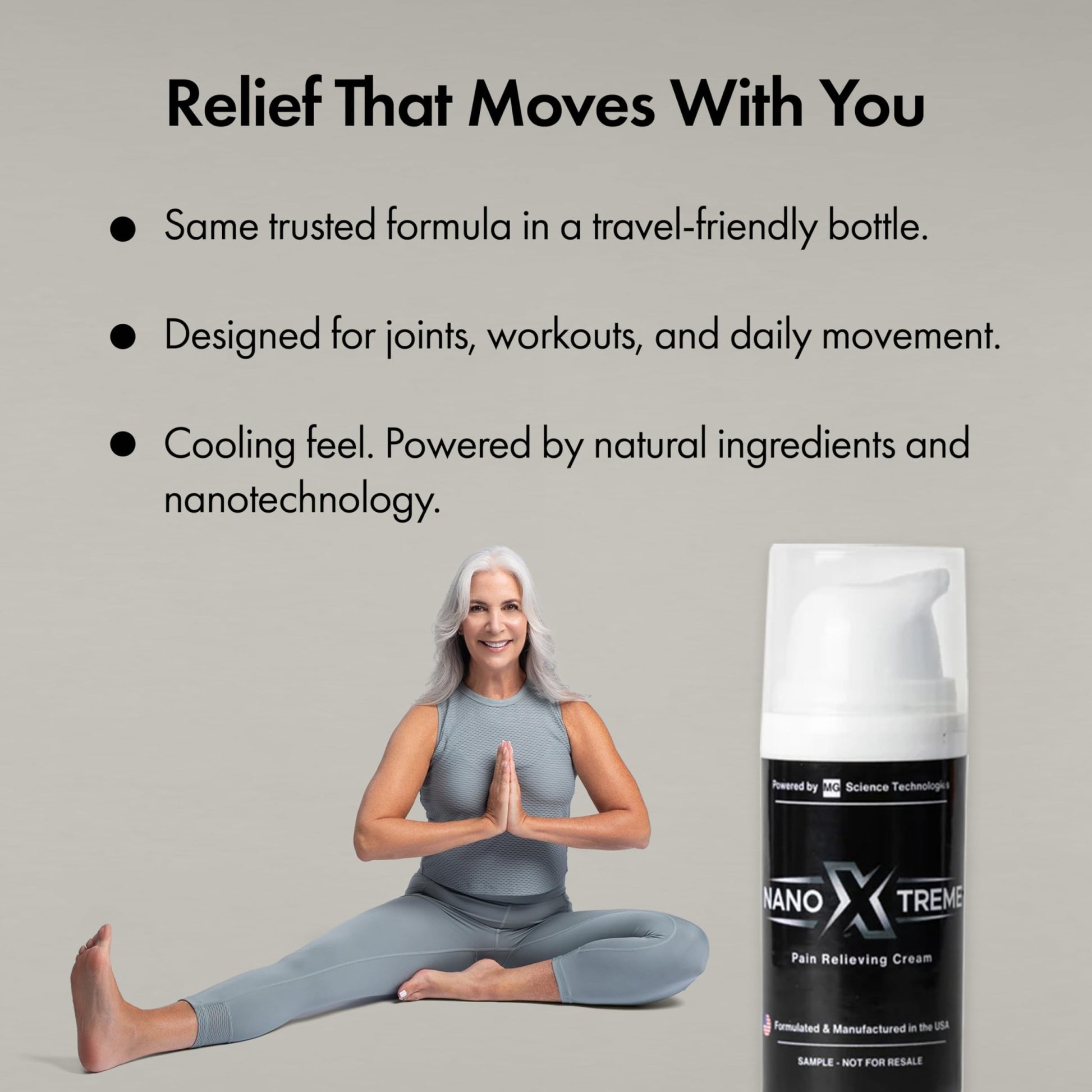NANOXTREME Pain Relief Cream – Fast-Acting Topical for Muscle, Joint & Nerve Discomfort – Deep-Absorbing, Long-Lasting Formula with Natural Ingredients – Cooling Sensation – 1 oz Size – Made in USA - dailyvitalstore