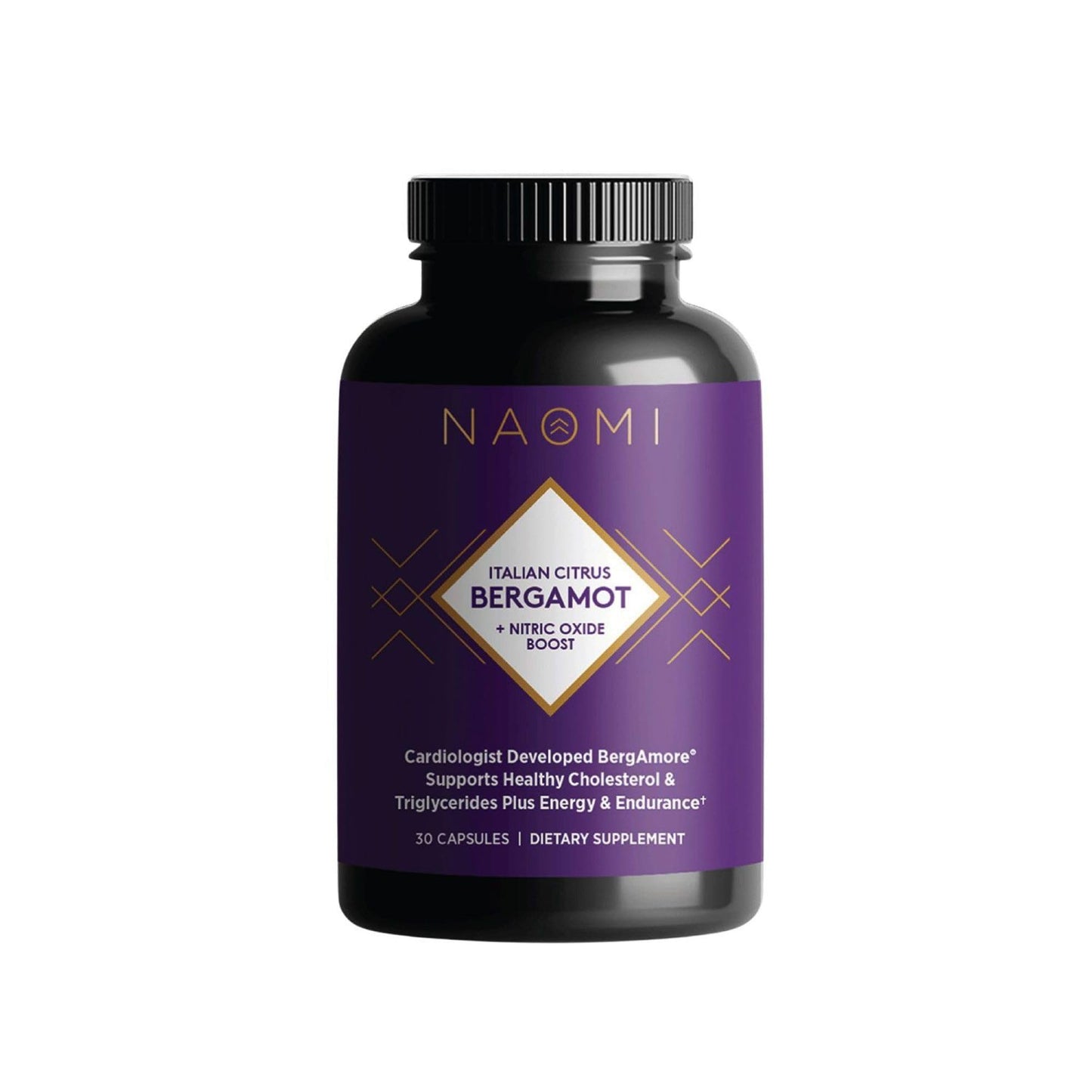 NAOMI Italian Citrus Bergamot Plus Nitric Oxide Boost, Award-Winning Cardiologist Dvlpd, Supports Healthy Cholesterol & Blood Pressure in Normal Range, with 7 Key Polyphenols, 30-Day Supply - dailyvitalstore