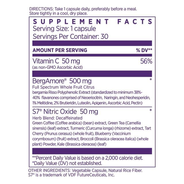 NAOMI Italian Citrus Bergamot Plus Nitric Oxide Boost, Award-Winning Cardiologist Dvlpd, Supports Healthy Cholesterol & Blood Pressure in Normal Range, with 7 Key Polyphenols, 30-Day Supply - dailyvitalstore