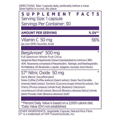 NAOMI Italian Citrus Bergamot Plus Nitric Oxide Boost, Award-Winning Cardiologist Dvlpd, Supports Healthy Cholesterol & Blood Pressure in Normal Range, with 7 Key Polyphenols, 30-Day Supply - dailyvitalstore