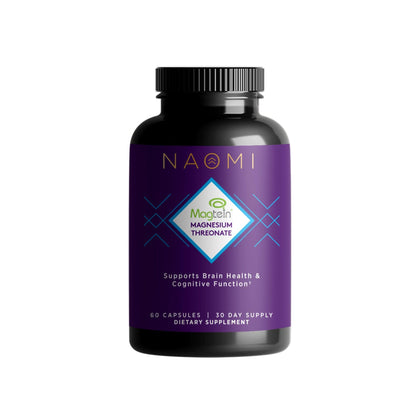 NAOMI Magnesium L-Threonate with 2,000mg Patented Magtein®, High Absorption Elemental Magnesium, Memory Supplement - Brain Health, Focus, Nerve Support, Heart Health, Natural Sleep Aid, 60 Veggie Caps - dailyvitalstore