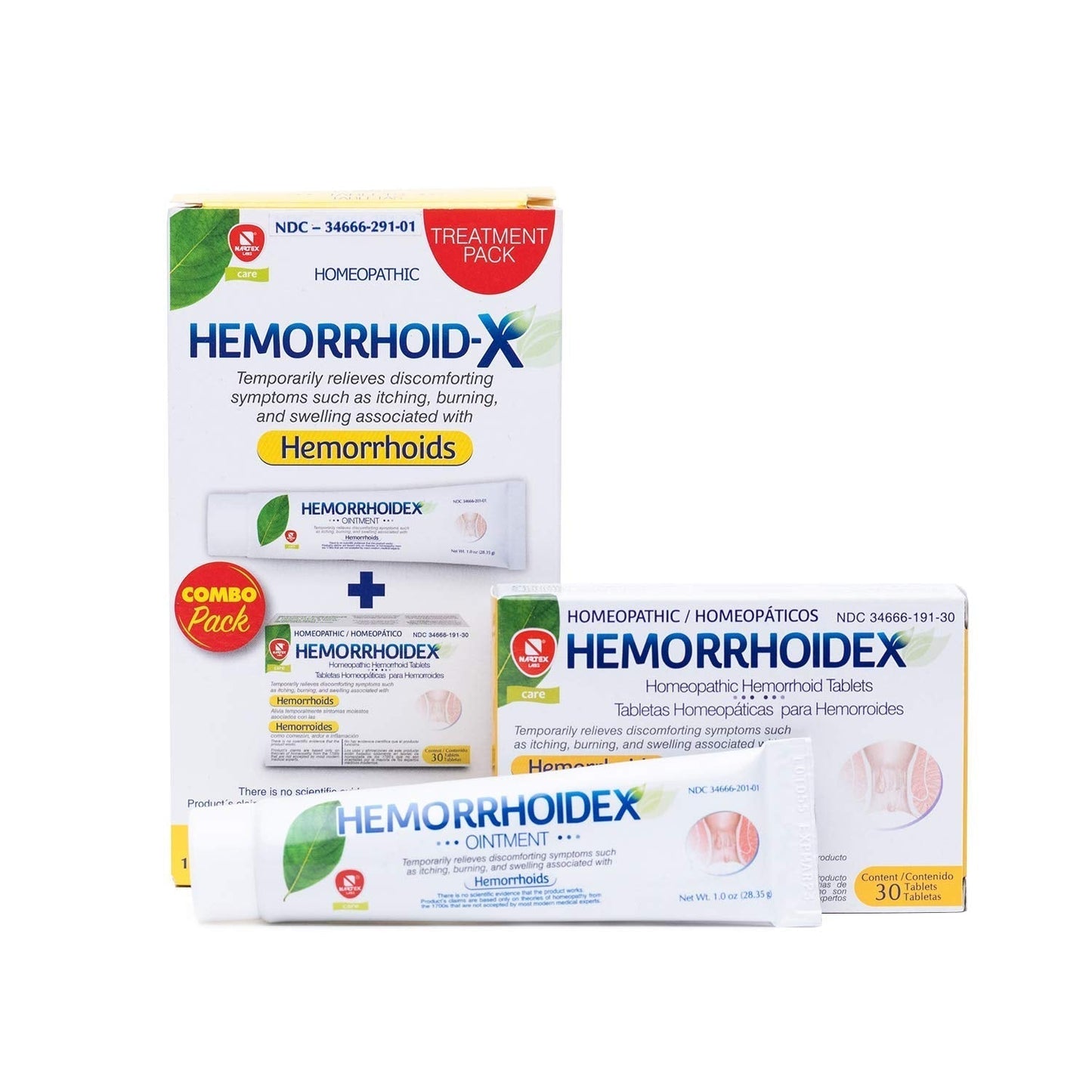 Nartex Hemorrhoid X Treatment Combo Pack 1 Tube & 30 Tablets - dailyvitalstore