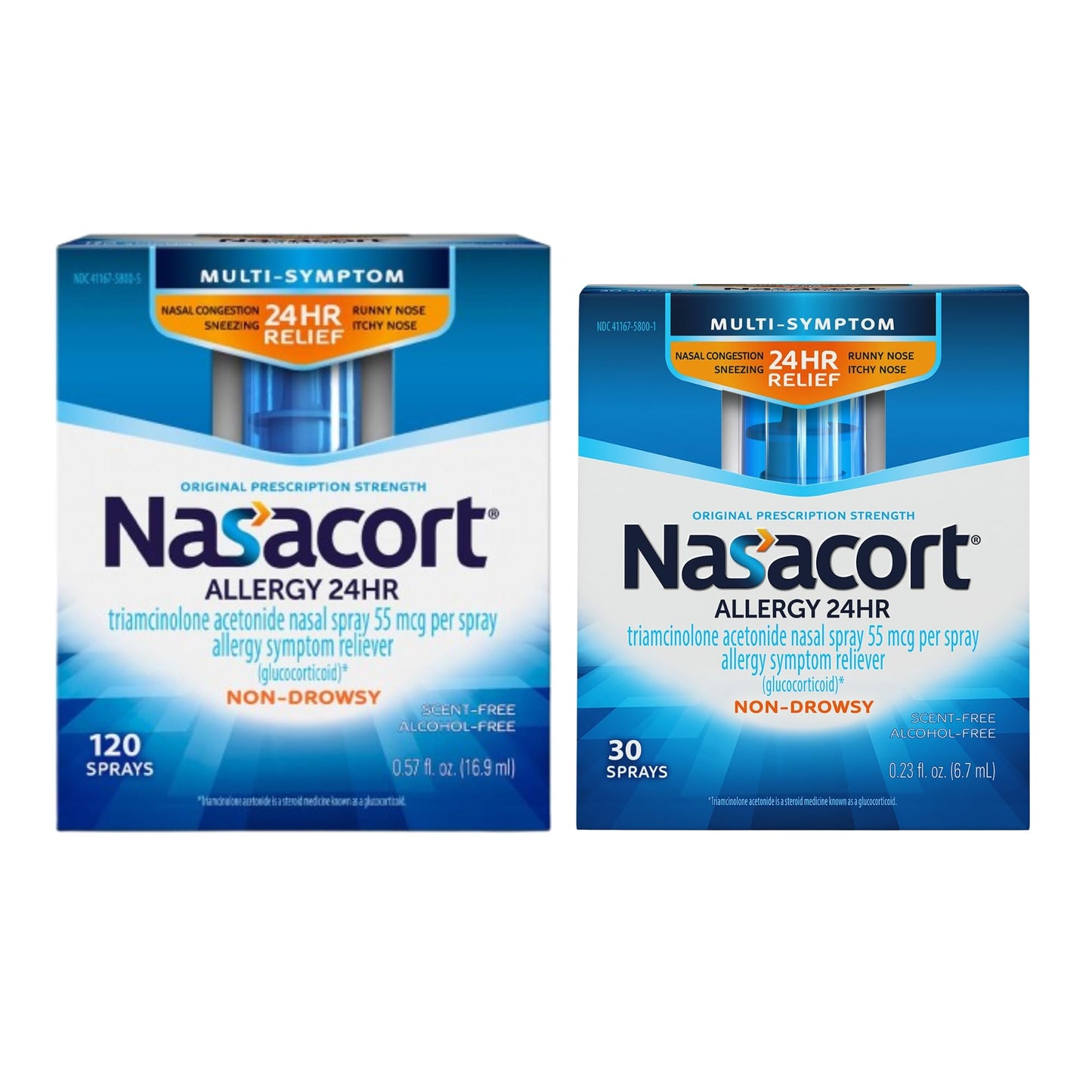 Nasacort 24HR Allergy Nasal Spray for Adults, Non-drowsy & Alcohol Free, 150 Spray Pack - dailyvitalstore
