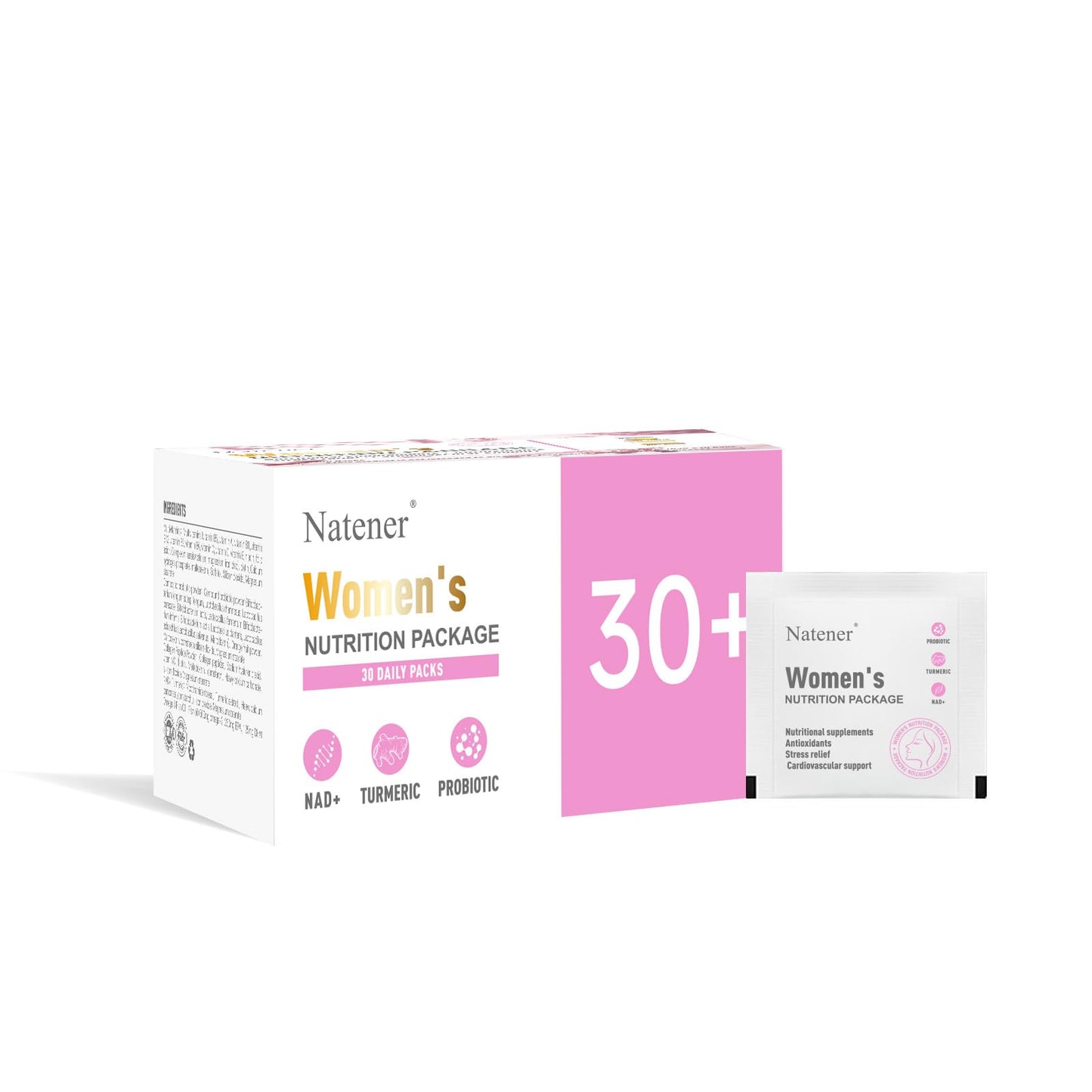 Natener 6 in 1 Women Vaginal Probiotics, 80B CFU Lactobacillus + 800mg Omega-3 + 250mg NAD+ + 179.5mg Vitamin C Promote Healthy Vaginal Odor & Vaginal Flora - dailyvitalstore