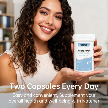 Natener Liver Support with 200mg Milk Thistle, 100mg Glutathione, 100mg NAC, 150mg Tumeric, Dandelion, Artichoke, Liver Cleanse Detox & Repair, Supports Energy*, Immunity & Liver Health*, 60 caps - dailyvitalstore