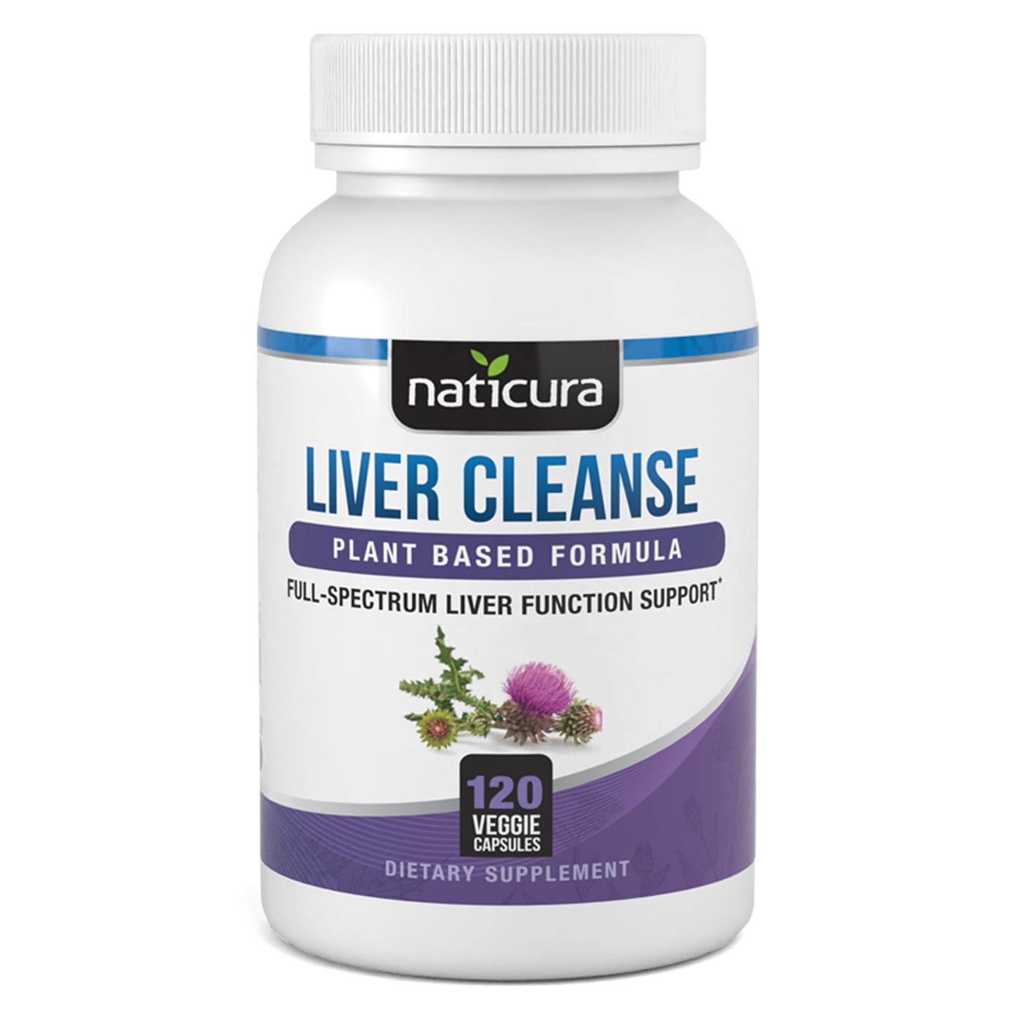 Naticura Liver Cleanse Plant-Based Formula - Vegan Full Spectrum Supplement with Milk Thistle, Vitamin C and Zinc for Liver Function and Immune Support - 120 Capsules - dailyvitalstore