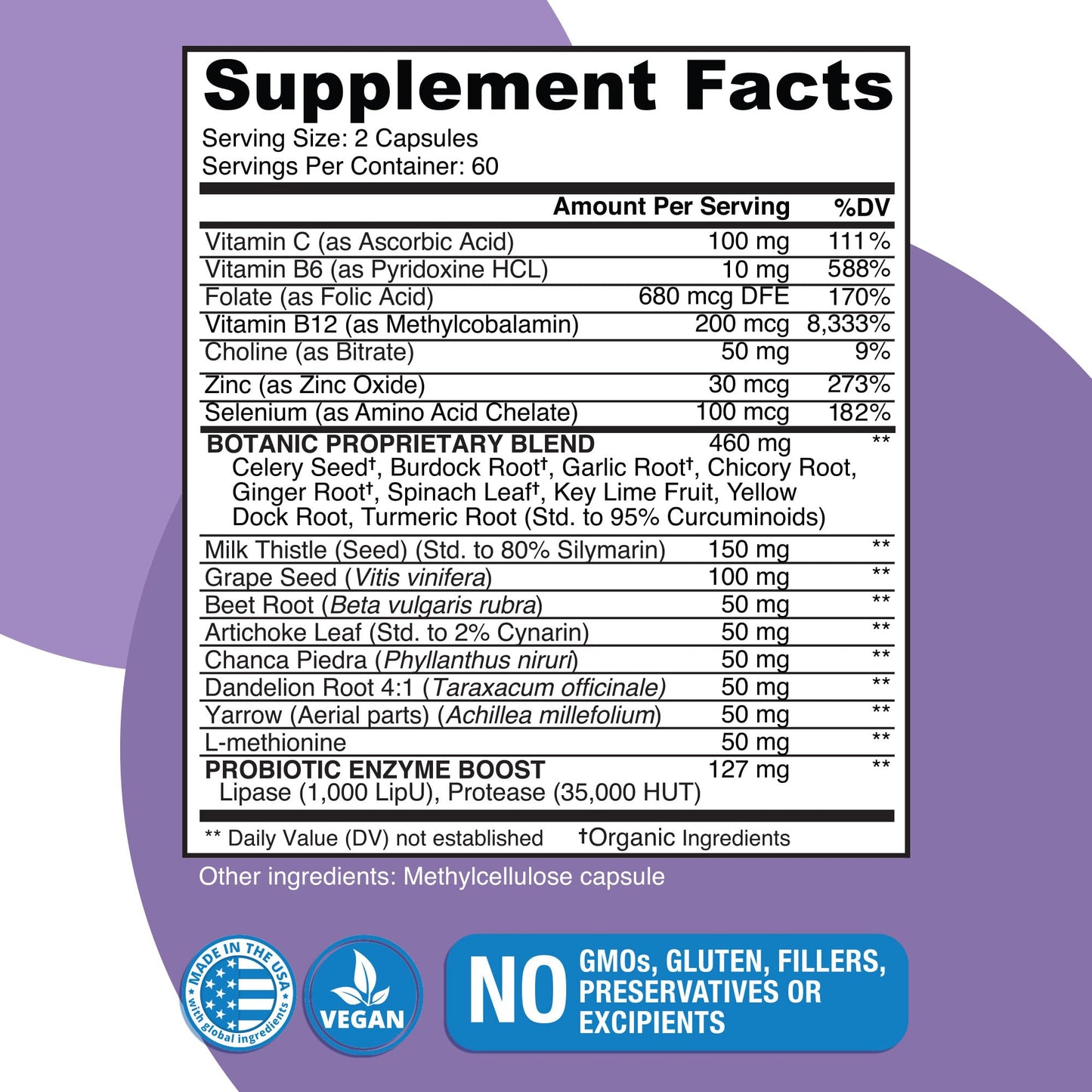 Naticura Liver Cleanse Plant-Based Formula - Vegan Full Spectrum Supplement with Milk Thistle, Vitamin C and Zinc for Liver Function and Immune Support - 120 Capsules - dailyvitalstore