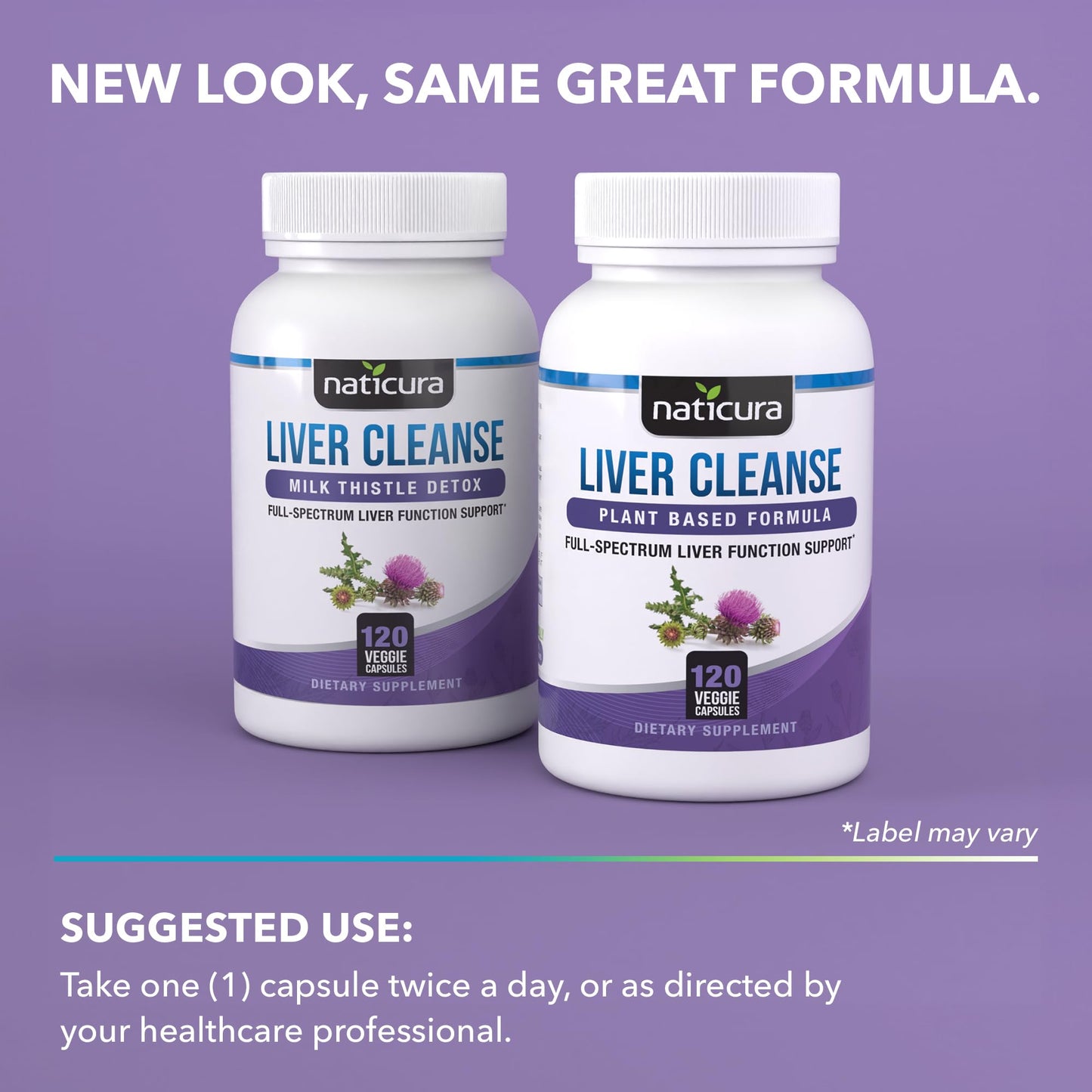 Naticura Liver Cleanse Plant-Based Formula - Vegan Full Spectrum Supplement with Milk Thistle, Vitamin C and Zinc for Liver Function and Immune Support - 120 Capsules - dailyvitalstore