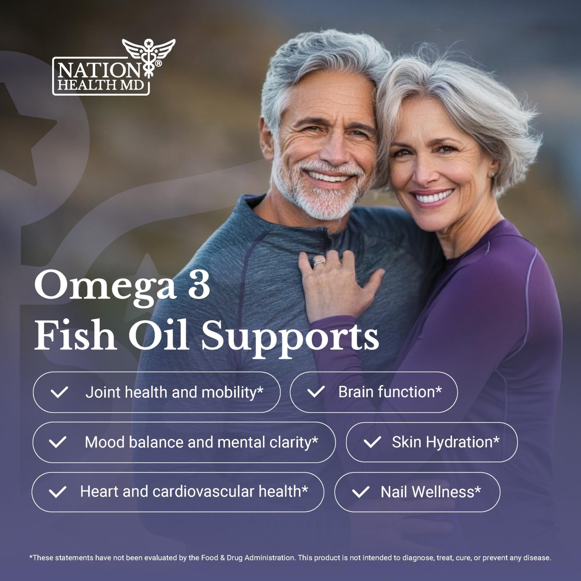 NATION HEALTH MD Omega-3 MD Fish Oil - Omega 3 Supplement for Women & Men - Wild-Caught & Burpless Fish Oil 3600 mg - with Omega3 Fatty Acid EPA 1300 mg + DHA 860 mg - 90 Softgels - dailyvitalstore