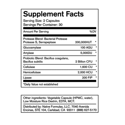 Native Formulas Restore 3 Proteolytic Enzyme & Spore Probiotic Blend Supplement - 60 Capsules - Advanced Biofilm Disruption Aid - dailyvitalstore