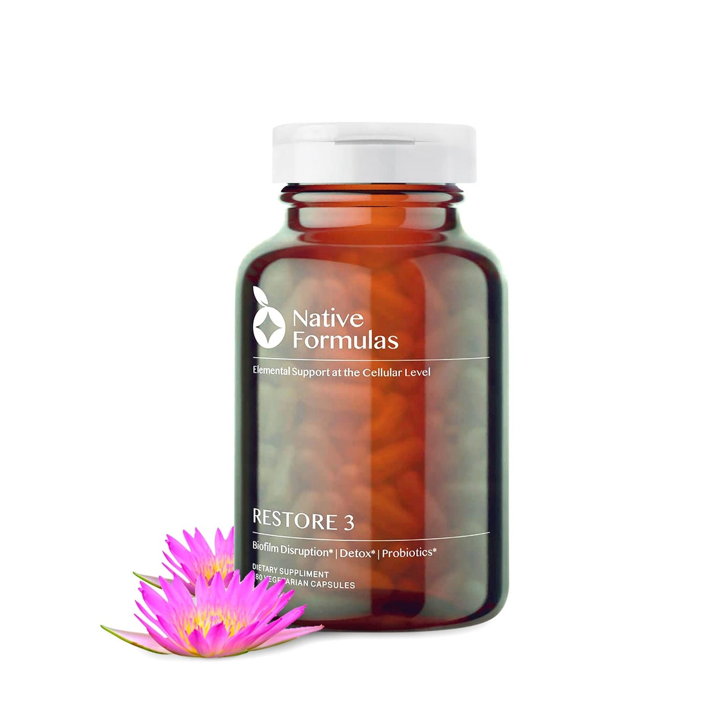 Native Formulas Restore 3 Proteolytic Enzyme & Spore Probiotic Blend Supplement - 60 Capsules - Advanced Biofilm Disruption Aid - dailyvitalstore