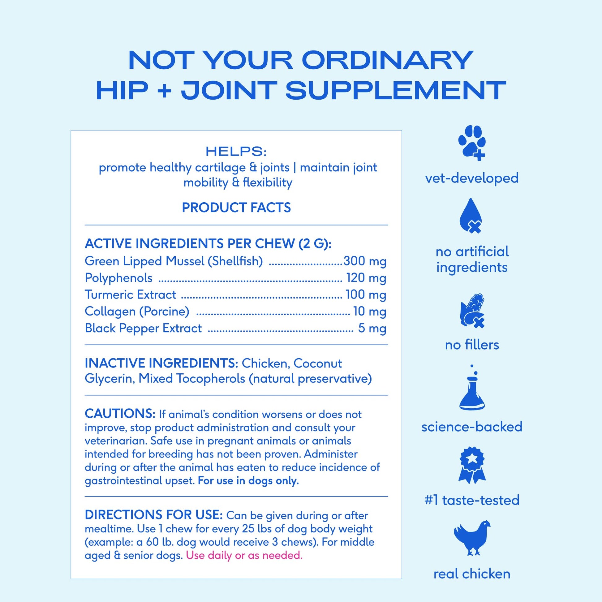 Native Pet Inflammatory Care - Pain Relief for Dogs - Green-Lipped Mussel, Turmeric & Collagen for Dogs - Hip and Joint Supplement Supports Healthy Inflammatory Response & Joint Comfort - 60 Chews - dailyvitalstore