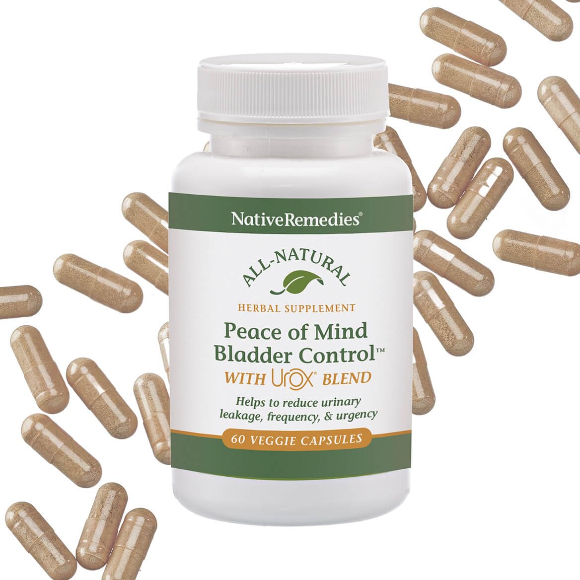 Native Remedies Bladder Control Supplements - Peace of Mind with Urox - Bladder Support for Women & Men, for Overactive Bladders Health - Reduce Nighttime Urination - Non-GMO Vegan Capsules (60 Count) - dailyvitalstore