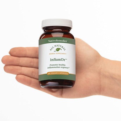 Native Remedies Inflam Dr. - All Natural Herbal Supplement Promotes Healthy Inflammation Response - Helps Fight Oxidative Stress to Cells - 60 Veggie Caps - dailyvitalstore