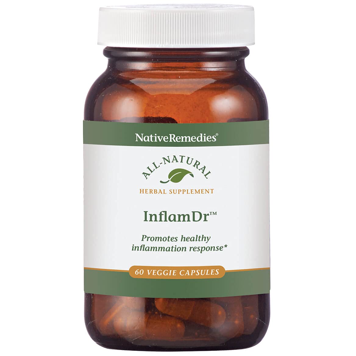 Native Remedies Inflam Dr. - All Natural Herbal Supplement Promotes Healthy Inflammation Response - Helps Fight Oxidative Stress to Cells - 60 Veggie Caps - dailyvitalstore