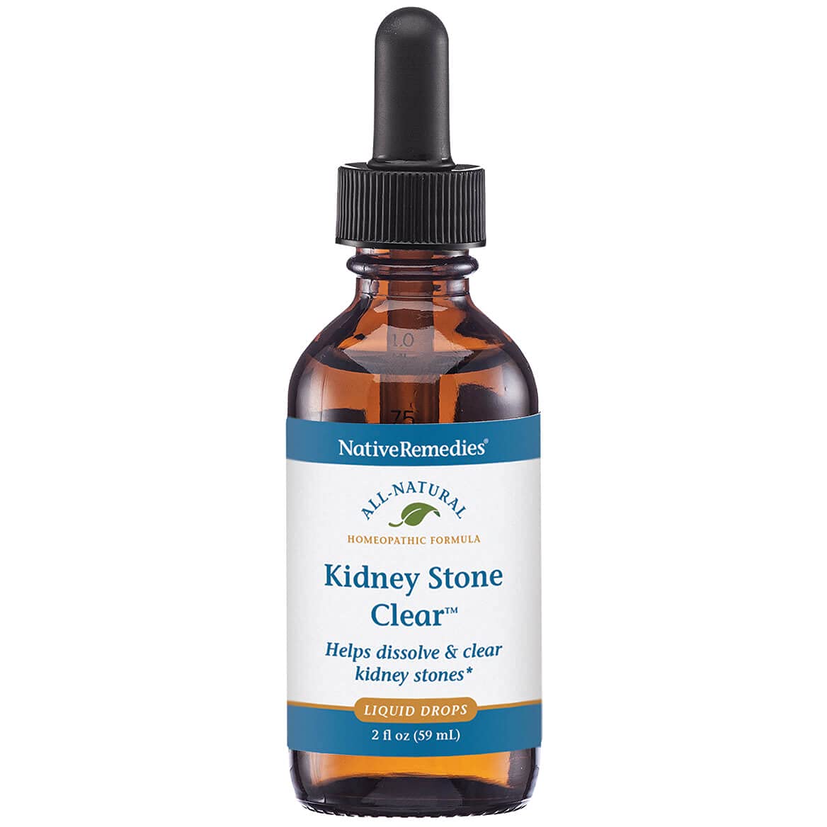Native Remedies Kidney Stone Clear - Natural Homeopathic Formula Temporarily Helps Dissolve and Clear Kidney Stones - Relieves Pain, Nausea and Vomiting - 59 mL - dailyvitalstore