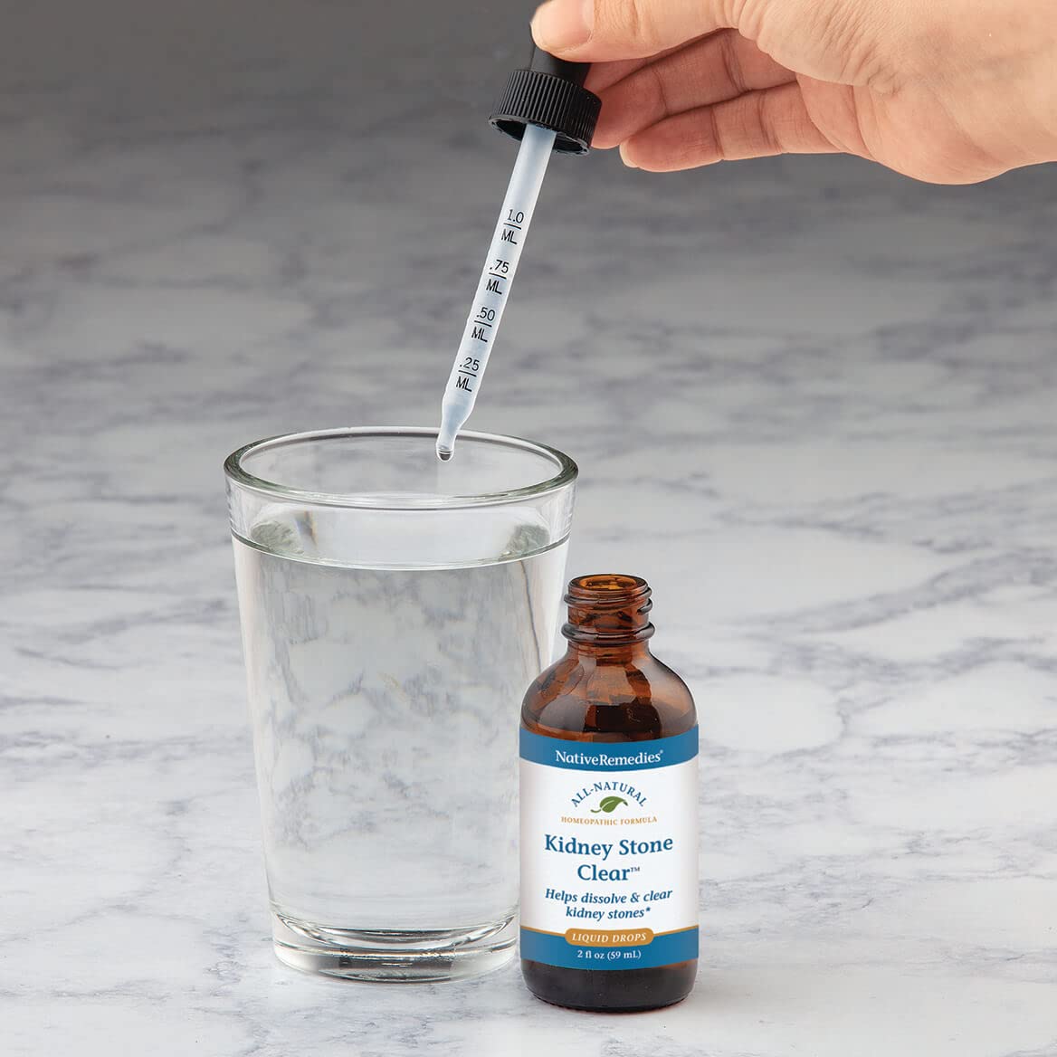 Native Remedies Kidney Stone Clear - Natural Homeopathic Formula Temporarily Helps Dissolve and Clear Kidney Stones - Relieves Pain, Nausea and Vomiting - 59 mL - dailyvitalstore