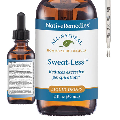 Native Remedies Sweat-Less - Natural Homeopathic Formula for Excessive Sweating, Perspiration and Clamminess - 59 mL - dailyvitalstore