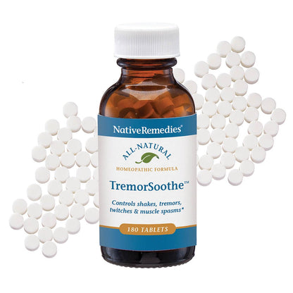 Native Remedies TremorSoothe - Natural Homeopathic Formula to Temporarily Control Shakes, Tremors, Muscle Spasms and Twitches -180 Tablets - dailyvitalstore