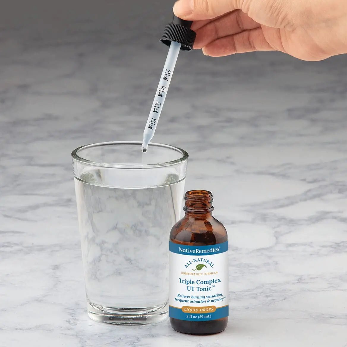 Native Remedies Triple Complex UT Tonic - Natural Homeopathic Formula to Relieve Bladder Irritation, Burning Sensation, Frequent Urination and Urgency - 59 mL - dailyvitalstore