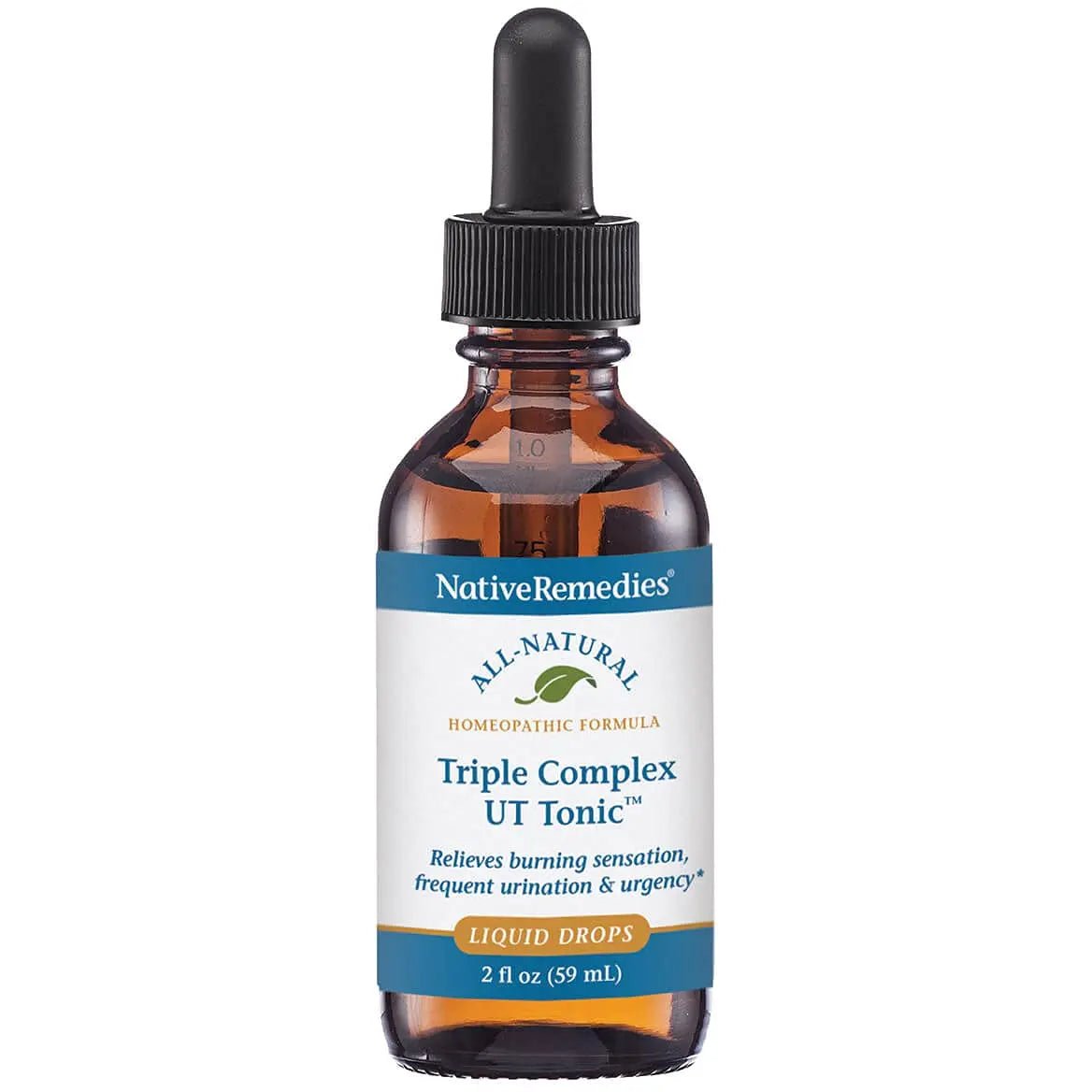 Native Remedies Triple Complex UT Tonic - Natural Homeopathic Formula to Relieve Bladder Irritation, Burning Sensation, Frequent Urination and Urgency - 59 mL - dailyvitalstore
