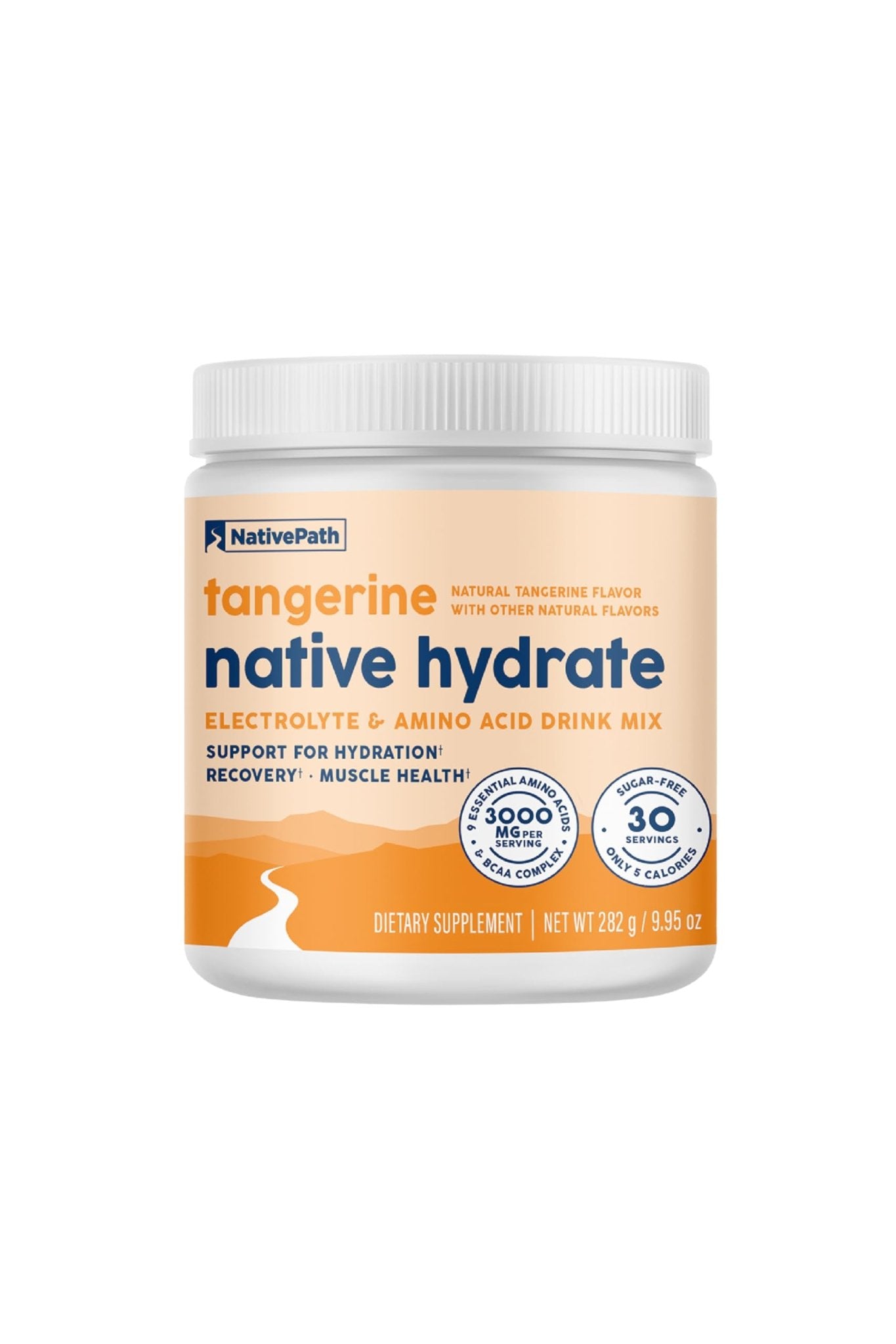 NativePath Hydrate, Zero Sugar, Electrolytes Powder with BCAAs, Tangerine Hydration, Keto & Paleo Friendly, 30 Servings - dailyvitalstore