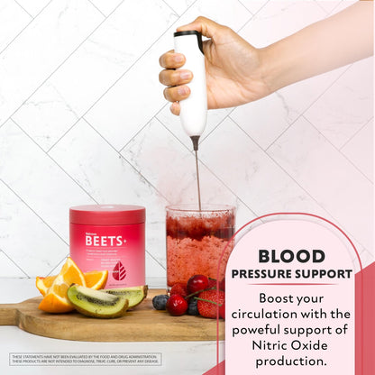 Natrava Beets+ Organic Beet Root Powder Blend Fortified with Vitamins & Prebiotics for Heart Healthy Energy & Nitric Oxide Production - dailyvitalstore