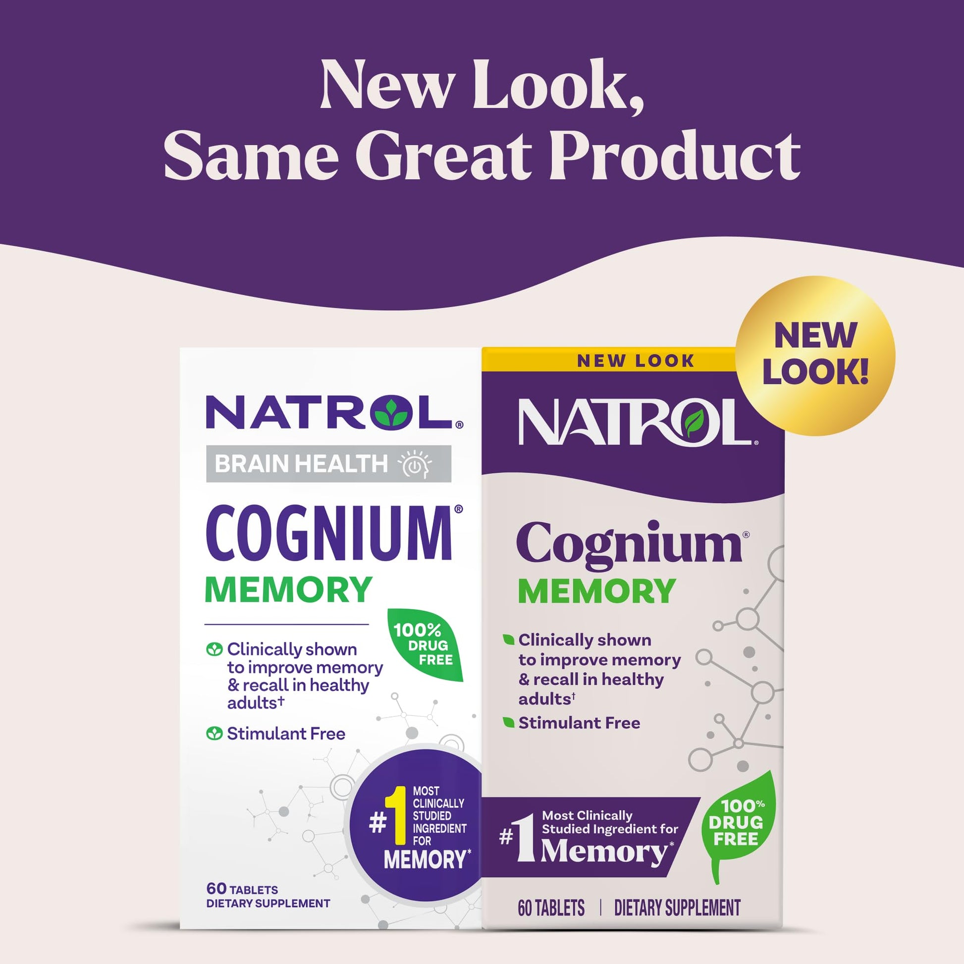 Natrol Cognium Memory, Brain Health Supplements for Adults, Brain Memory Supplements, Enhances Mental Agility in Healthy Adults, - dailyvitalstore