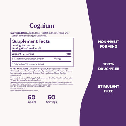 Natrol Cognium Memory, Brain Health Supplements for Adults, Brain Memory Supplements, Enhances Mental Agility in Healthy Adults, - dailyvitalstore