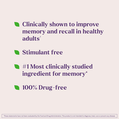 Natrol Cognium Memory, Brain Health Supplements for Adults, Brain Memory Supplements, Enhances Mental Agility in Healthy Adults, - dailyvitalstore