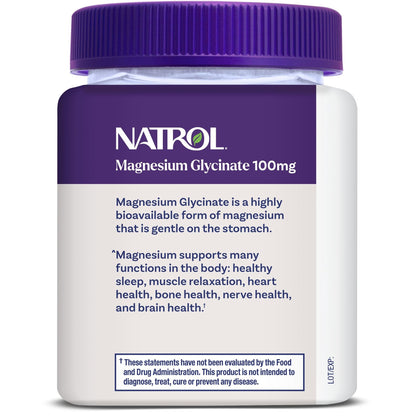 Natrol Magnesium Glycinate Supplements 100mg, Cherry Lemon Soft Chews for Healthy Sleep and Body, Magnesium Glycinate 100mg, Up to a 30 Day Supply - dailyvitalstore