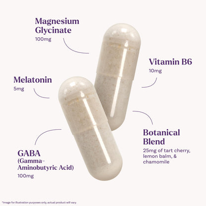 Natrol Sleep & Restore Capsules - Calm Magnesium Glycinate, Magnesium Sleep Aid with GABA, Melatonin 5mg, Botanical Blend, 30 Day Supply - dailyvitalstore