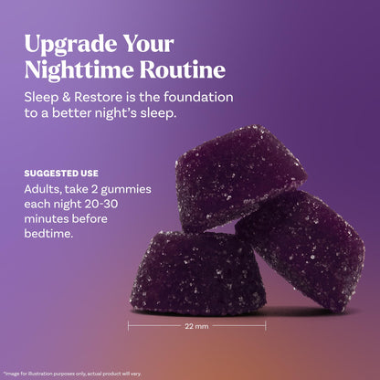 Natrol Sleep & Restore Magnesium Glycinate Blend Gummies, Magnesium for Sleep Aids for Adults, Melatonin-Free, Cherry Flavored, 30 Day Supply - dailyvitalstore