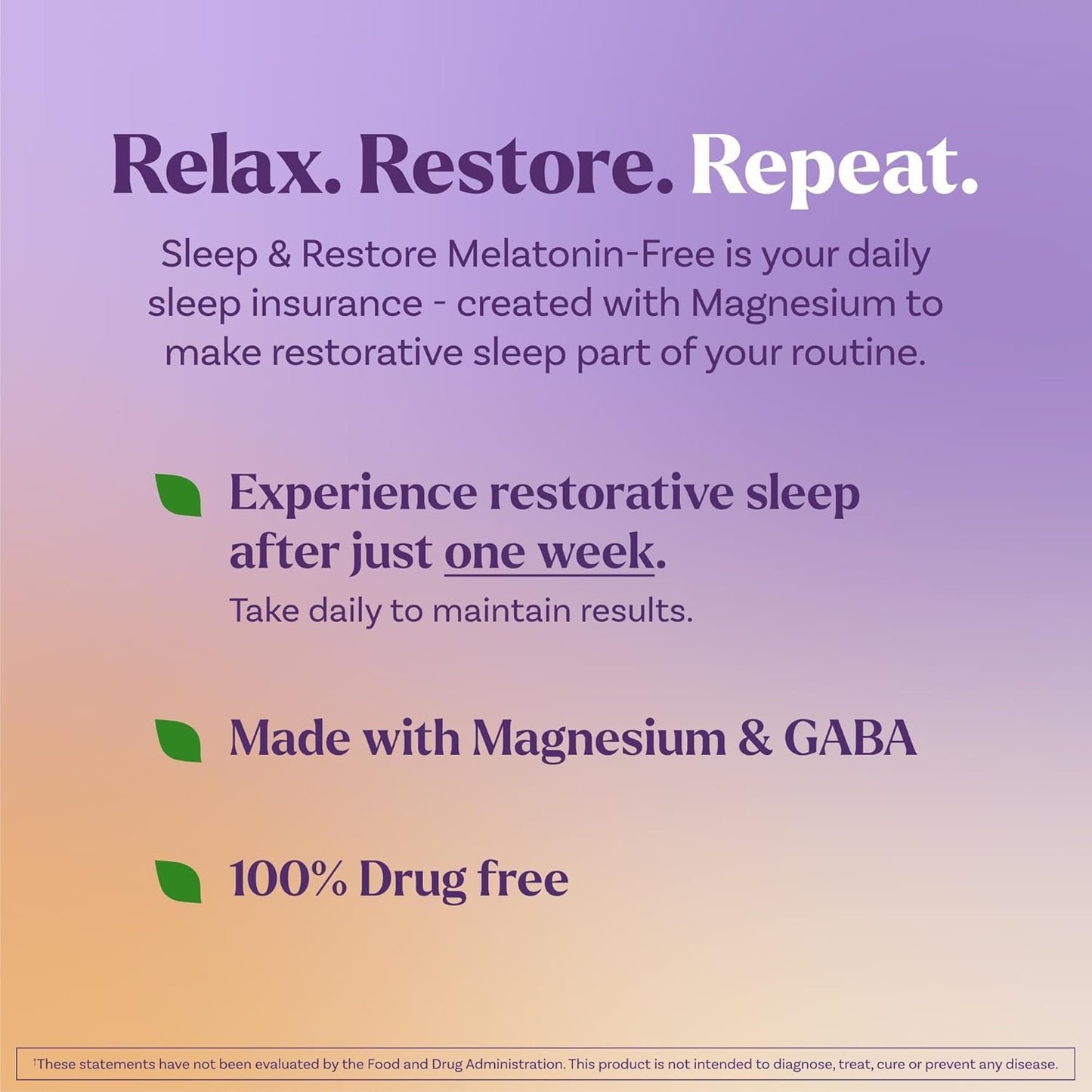 Natrol Sleep & Restore Magnesium Glycinate Blend Gummies, Magnesium for Sleep Aids for Adults, Melatonin-Free, Cherry Flavored, 30 Day Supply, 60 Gummies (Pack of 2) - dailyvitalstore