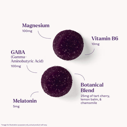 Natrol Sleep + Restore Magnesium Glycinate Blend Gummies with Melatonin 5mg - Calm Magnesium with GABA, Botanical Blend, Cherry Flavor, 60 Gummies - dailyvitalstore