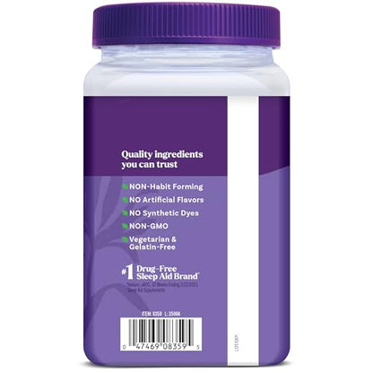 Natrol Sleep + Restore Magnesium Glycinate Blend Gummies with Melatonin 5mg - Calm Magnesium with GABA, Botanical Blend, Cherry Flavor, 60 Gummies - dailyvitalstore