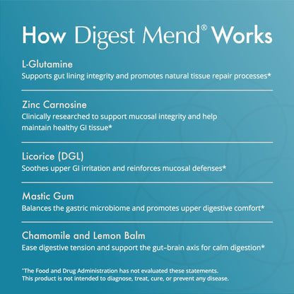 Natura Health Products Digest Mend Supplement - Encourages Healthy gastric microboime* - Featuring Deglycyrrhizinated Licorice (DGL), Aloe Vera, Marshmallow, Mastic Gum, & Chamomile (180 Capsules) - dailyvitalstore